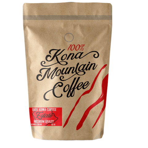 100% Kona Coffee Estate Medium Roast - Kona Mountain Coffee