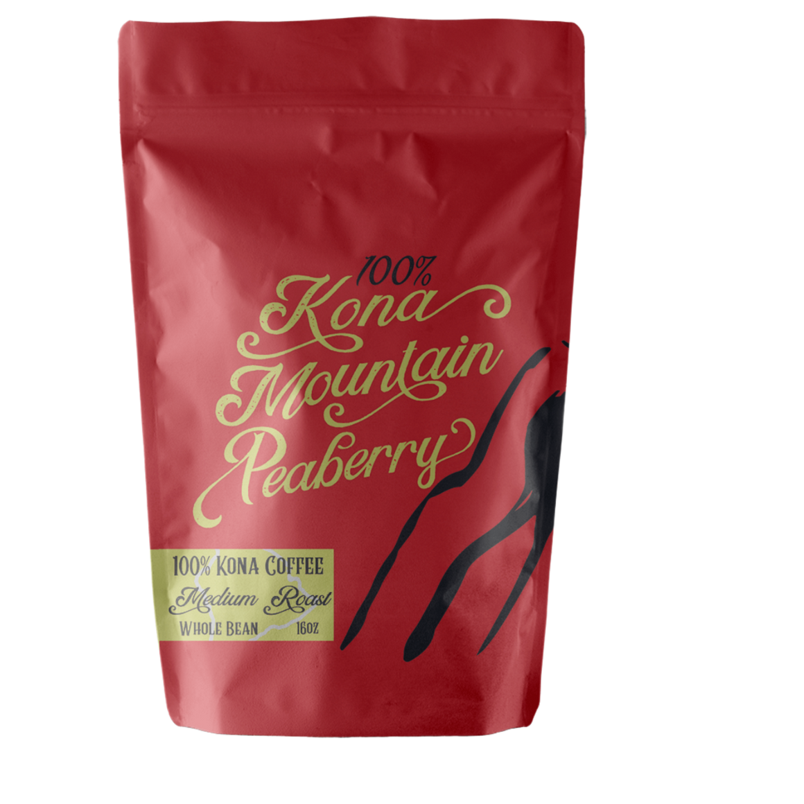 100% Kona Coffee Peaberry Medium Roast - Kona Mountain Coffee
