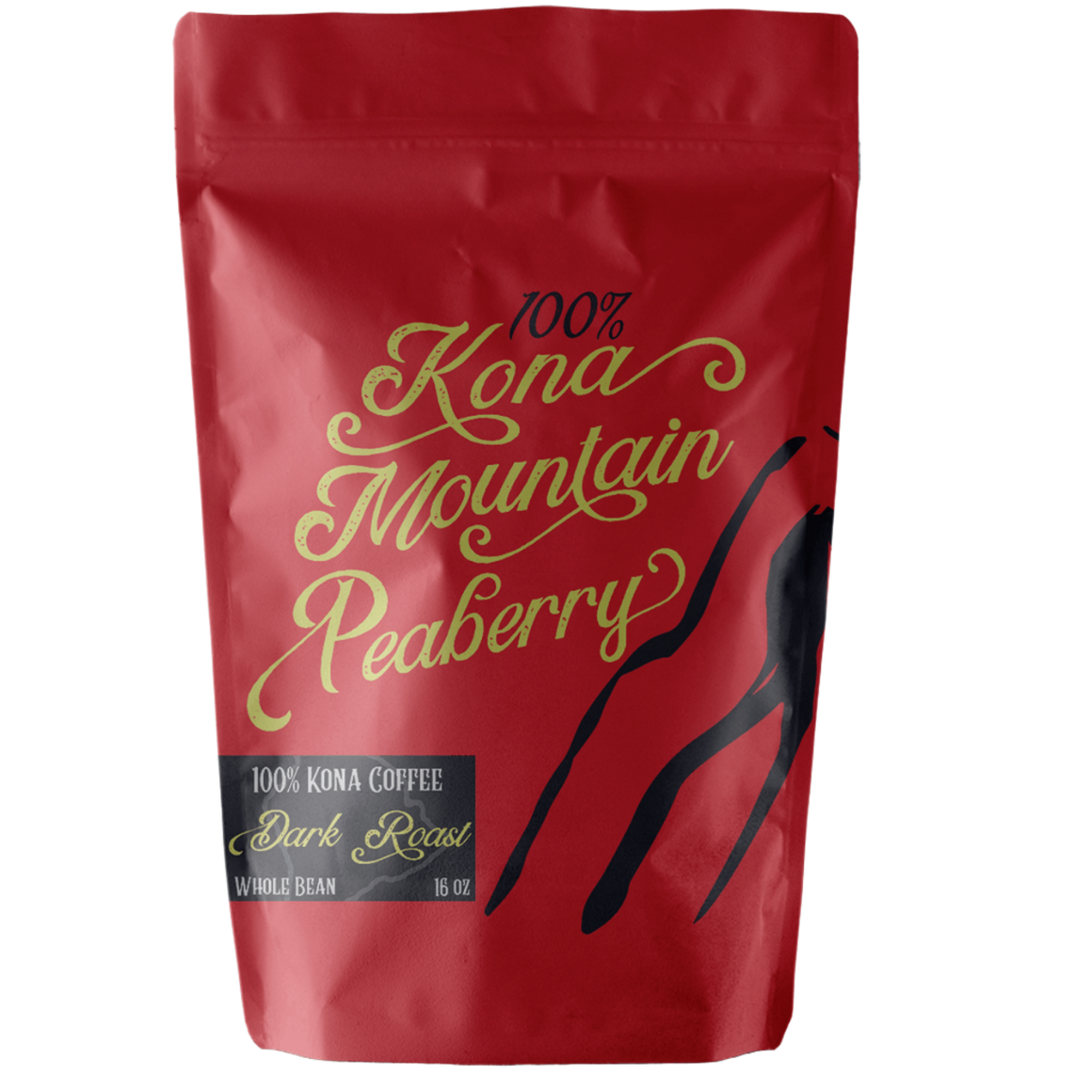 100% Kona Coffee Peaberry Dark Roast - Kona Mountain Coffee
