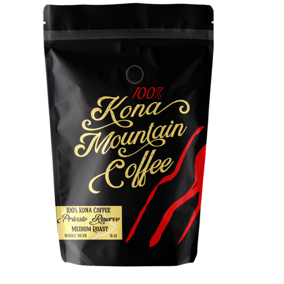 100% Kona Coffee Private Reserve Medium Roast - Kona Mountain Coffee