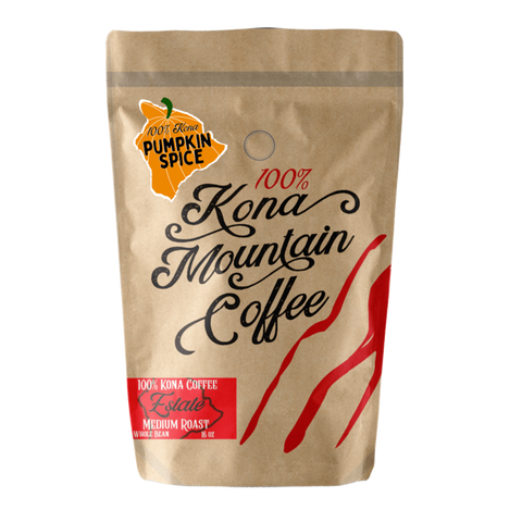 100% Kona Pumpkin Spice Coffee - Kona Mountain Coffee