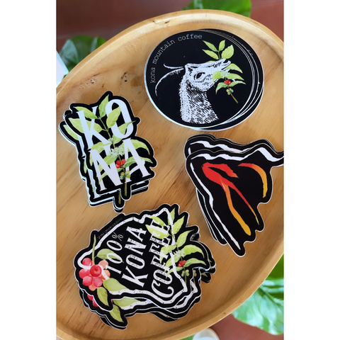 Kona Coffee Stickers - Kona Mountain Coffee