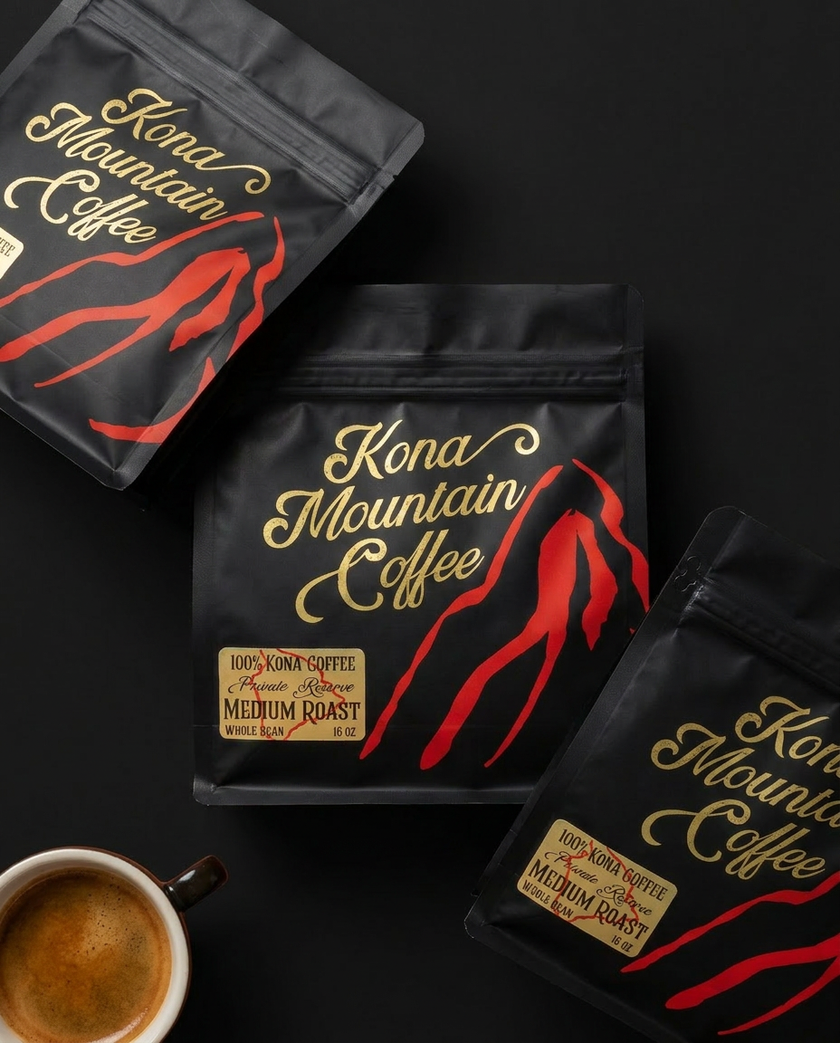 100% Kona Coffee from Kona Mountain Coffee