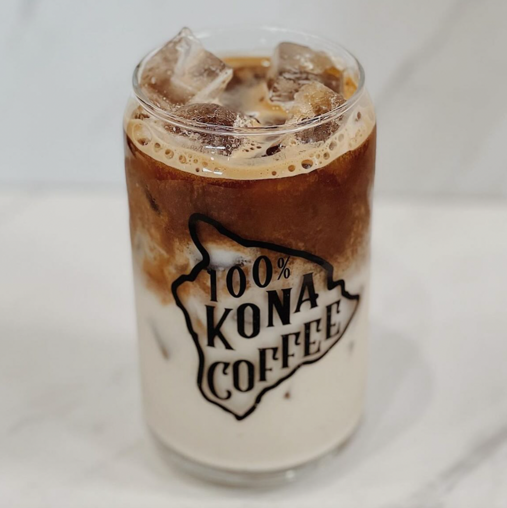 Kona Coffee Soda Can Glass Cup