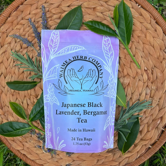 Japanese Black Lavender Bergamot Tea - Kona Mountain Coffee