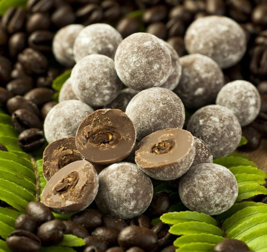 Chocolate Covered Kona Peaberry Coffee Beans