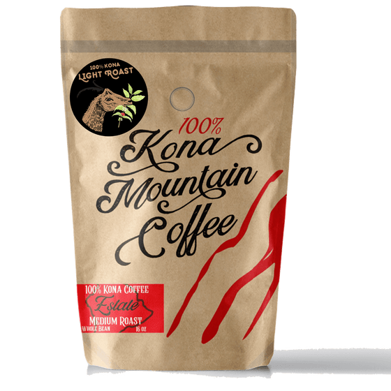 100% Kona Coffee Estate Light Roast - Kona Mountain Coffee