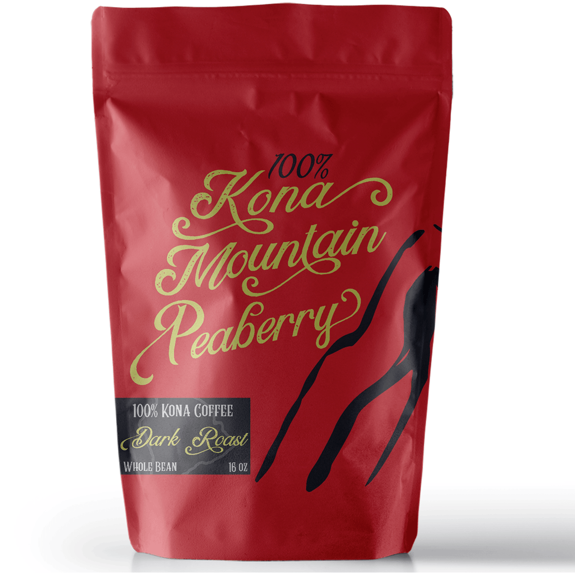 100% Kona Coffee Peaberry Dark Roast - Kona Mountain Coffee